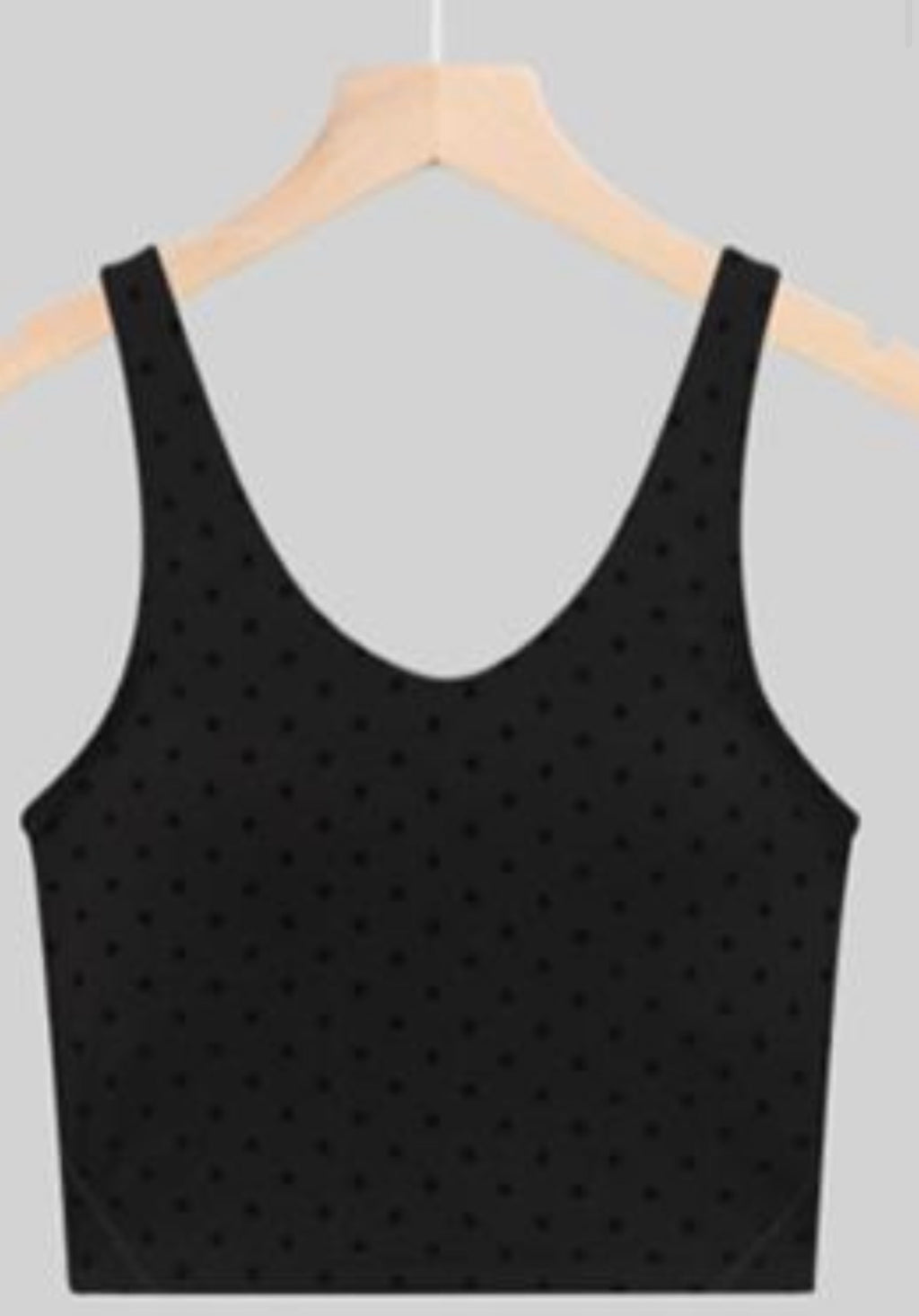 🖤❤️ Lulu Polka Dot Cropped Tank Top