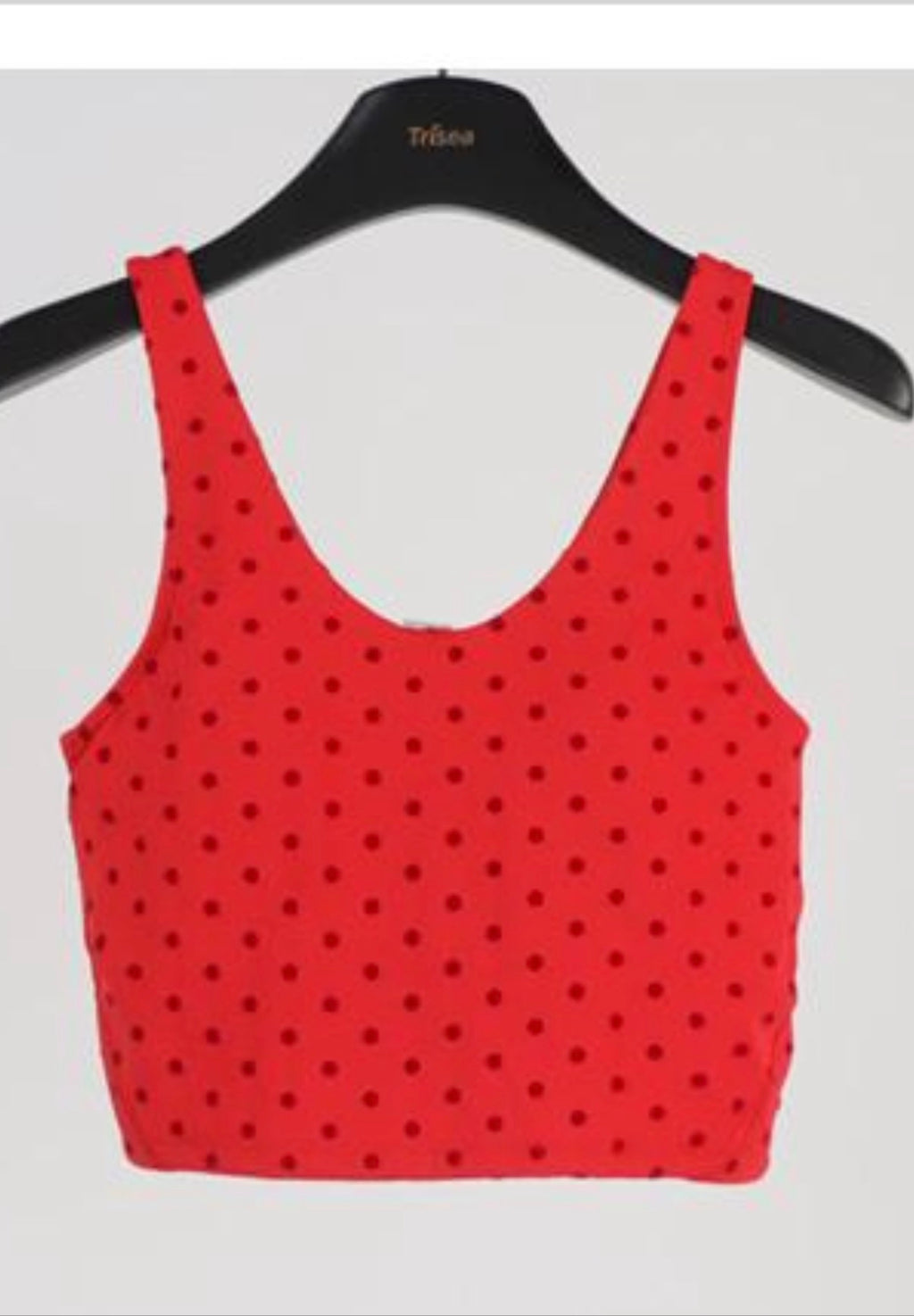 🖤❤️ Lulu Polka Dot Cropped Tank Top