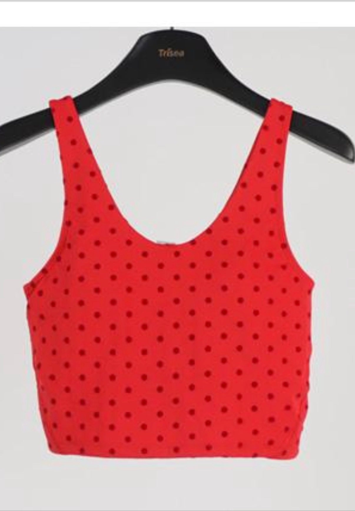 🖤❤️ Lulu Polka Dot Cropped Tank Top